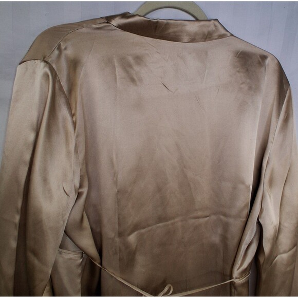 Silk Blouse Gold Tie Back Size XL August Silk Women's - Picture 7 of 9